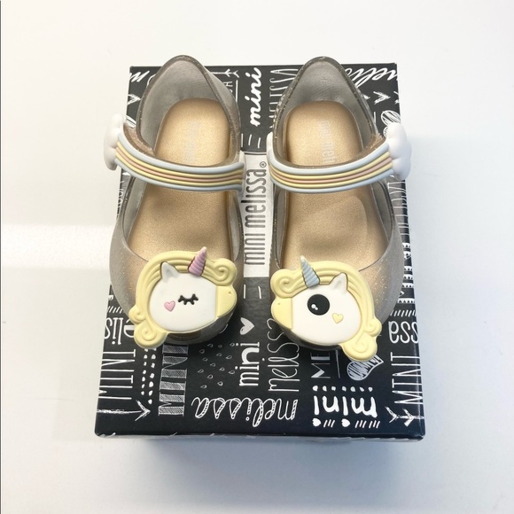NIB! MINI MELISSA Ultragirl Unicorn Clear Glitter